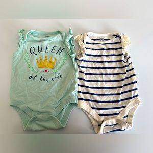 Set of 2 baby gap girls onesies